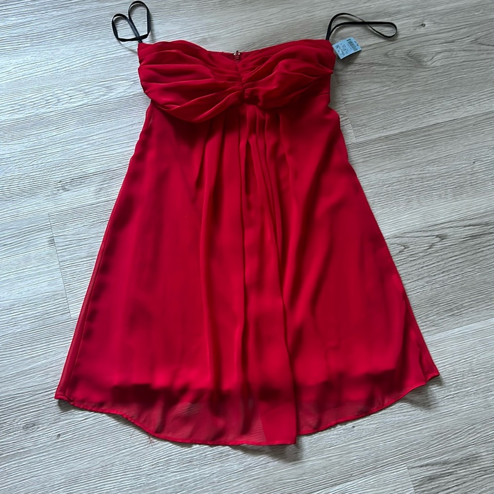 B Darlin Red chiffon mini dress